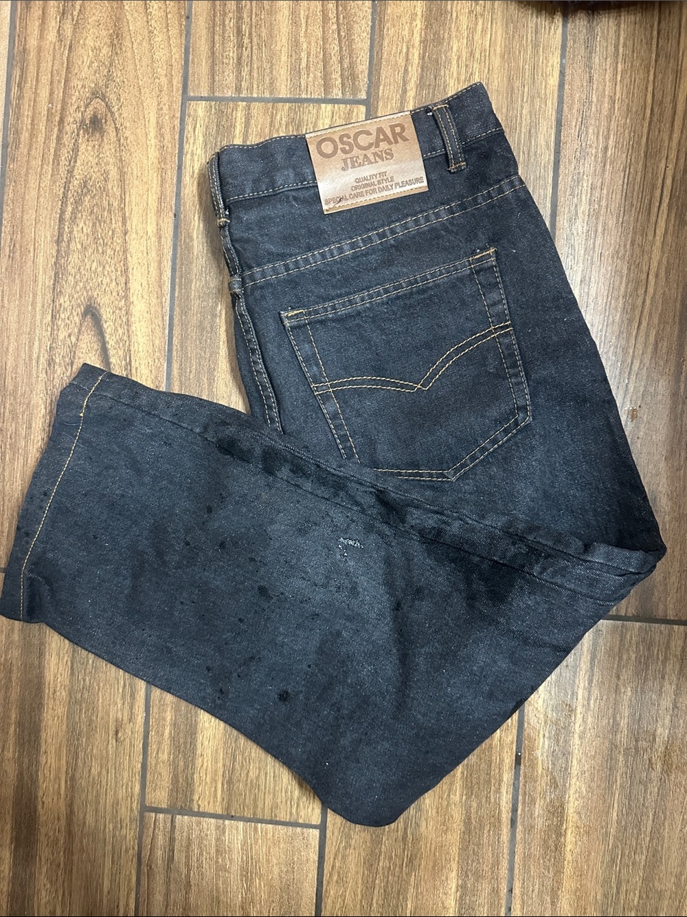 Oscar Jeans Men’s Dark Black Straight Fit Denim